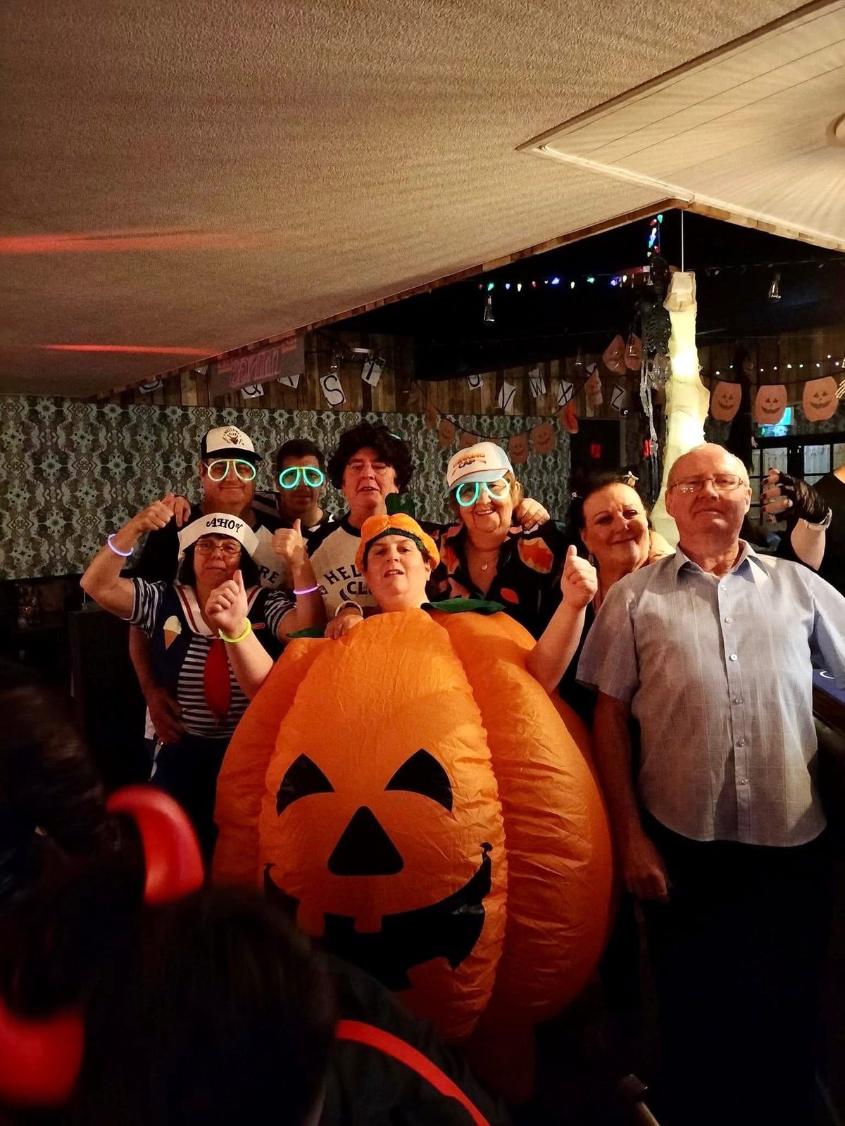 Customers enjoying a themed night at The Falstaff Inn